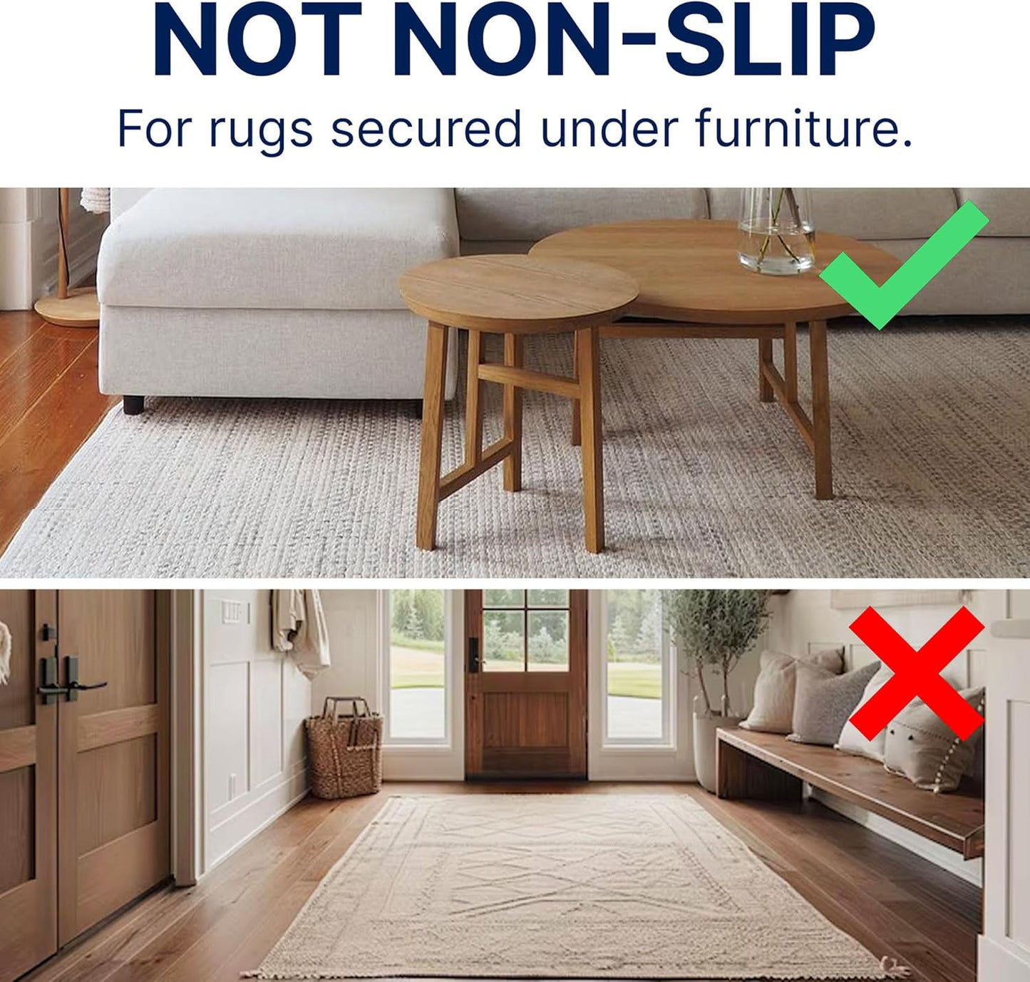 RUGPADUSA - Eco-Plush - 7'x11' - 1/4" Thick - 100% Felt - Premium Cushioned Rug Pad - Available in 3 Thicknesses, Many Custom Sizes