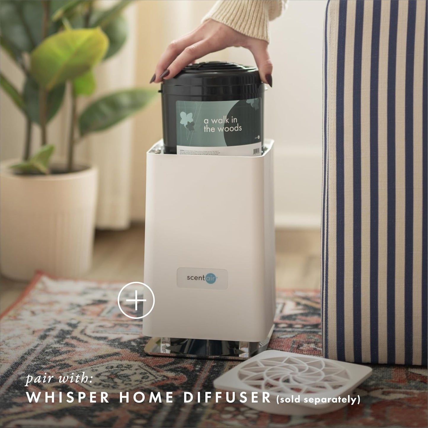 ScentAir Whisper Home Monthly Plug-in Refill, Fragrance Cartridge for Home and Office, A Walk in the Woods