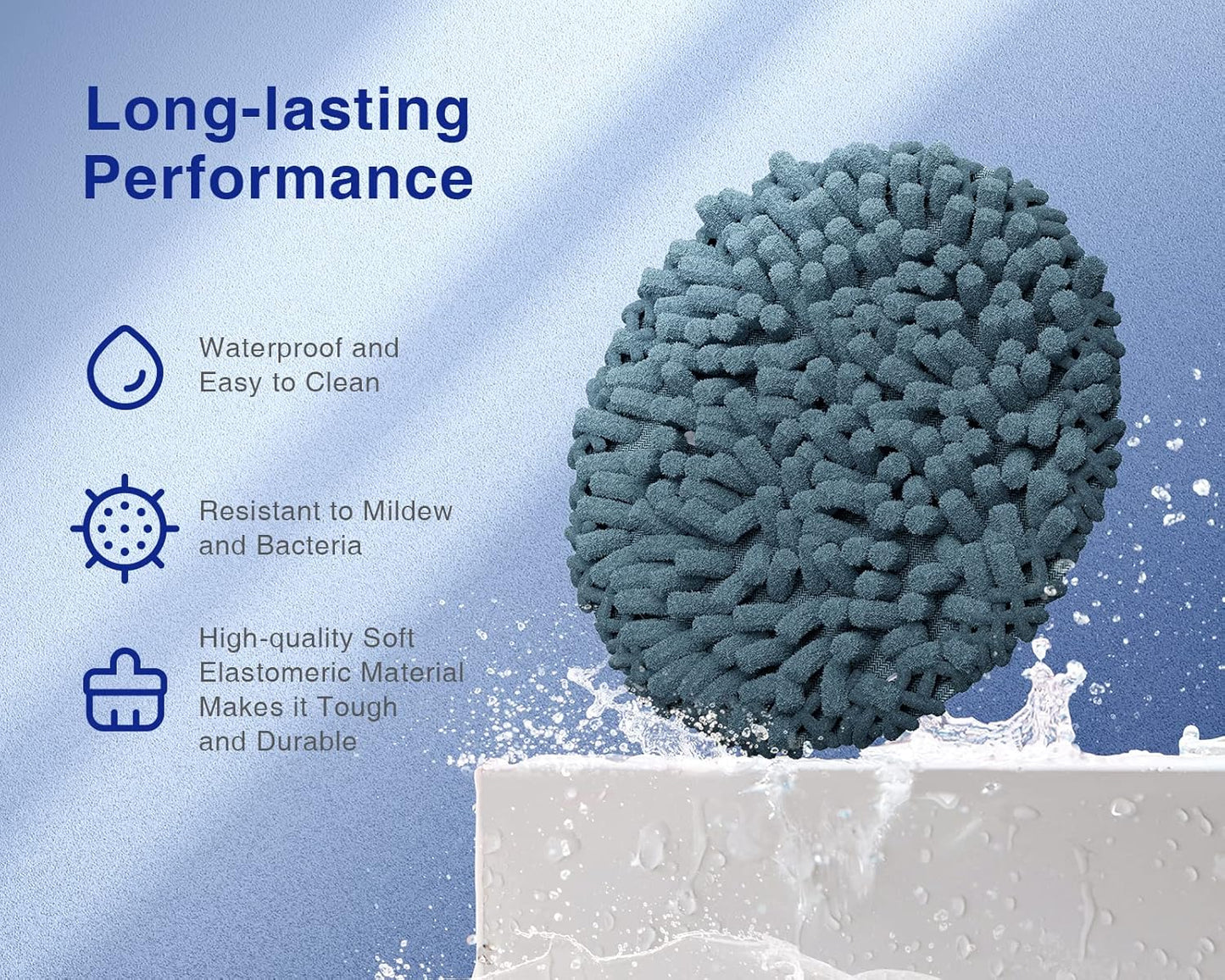 LABIGO Brush Head 5 Pack, Replaceable Brush Heads for Spin Scrubber, Cordless Spin Scrubber for Bathroom Floor Car Tile