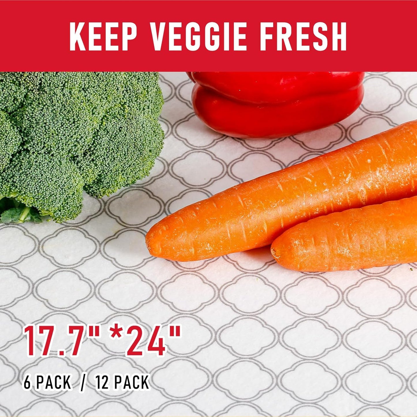 Cooyes Non Slip Refrigerator Liners, 2 in 1 Absorbent Fridge Liners and Fresh Mats Machine Washable, Refrigerator Shelf Mats for Glass Shelves Kitchen Cabinet Drawer