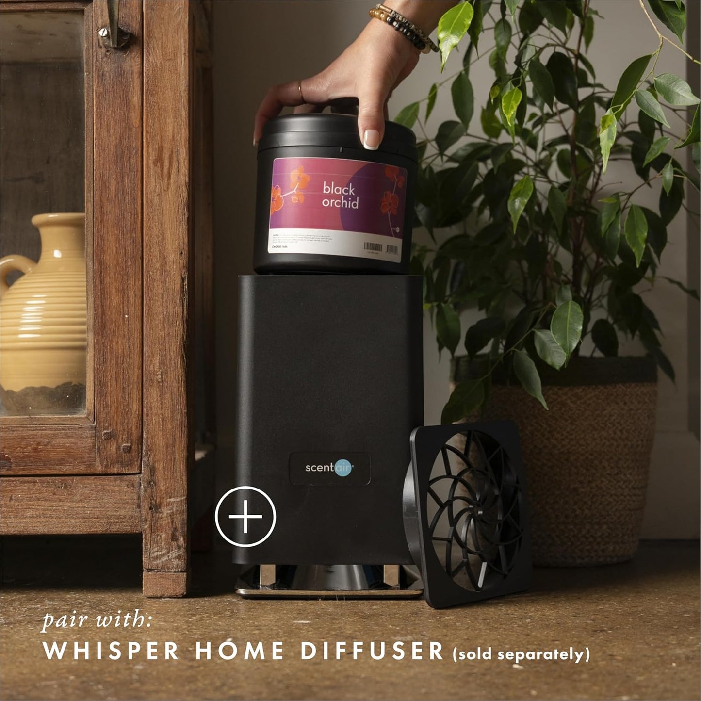 ScentAir Whisper Home Monthly Plug-in Refill, Fragrance Cartridge for Home and Office, Black Orchid