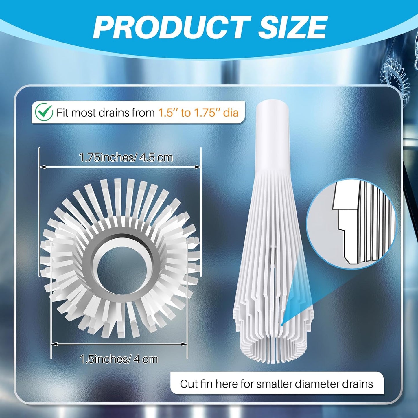 Feekoon 1 Pack Lint Trap for Washing Machine Utility Tub and Sink Drains, Laundry Lint Catcher with Rubber Plugs, Hair Catcher, Compatible with 1. 5''and 1. 75'' Drain to Prevent Clogs in Plumbing