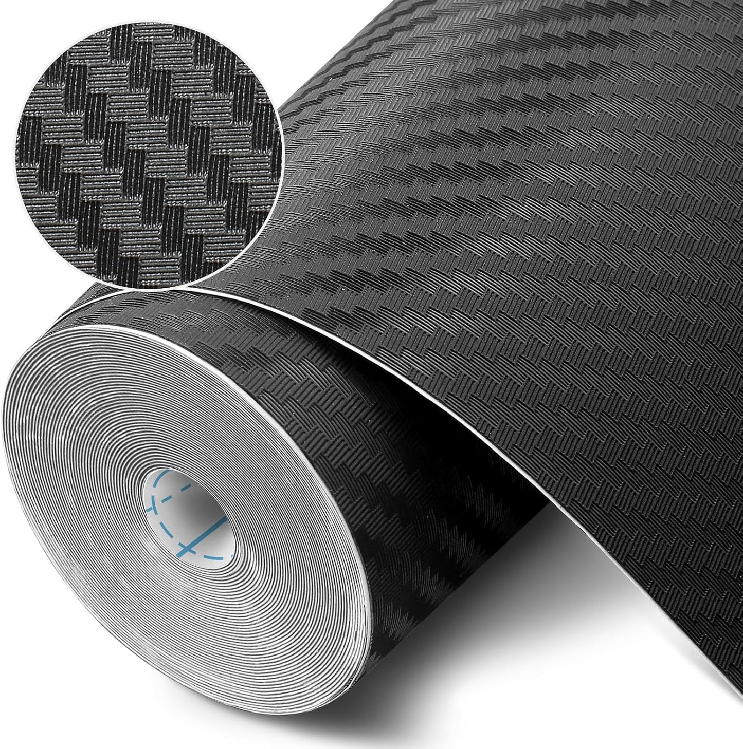 Self-Adhesive Shelf Liner Kitchen Liner, Waterproof Backed Paper Easy Peel and Stick Contact Liner Without Residue for Decor Your Desk Surface, Kitchen Countertops (Black, 23.6 x 393.7 inches)