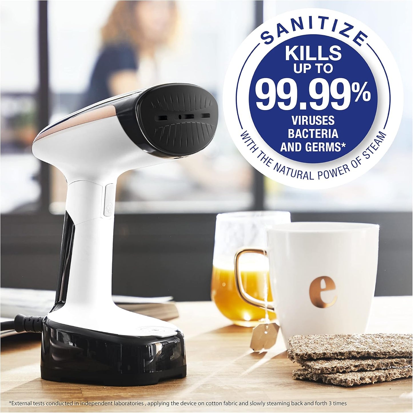 Rowenta, Steamer for Clothes, Access Steam Handheld Steamer, 15 Second Heatup, 4 Ounce Capacity, 1150 Watts, Portable, Ironing, Travel Must Have, White Clothes Steamer, DR3030