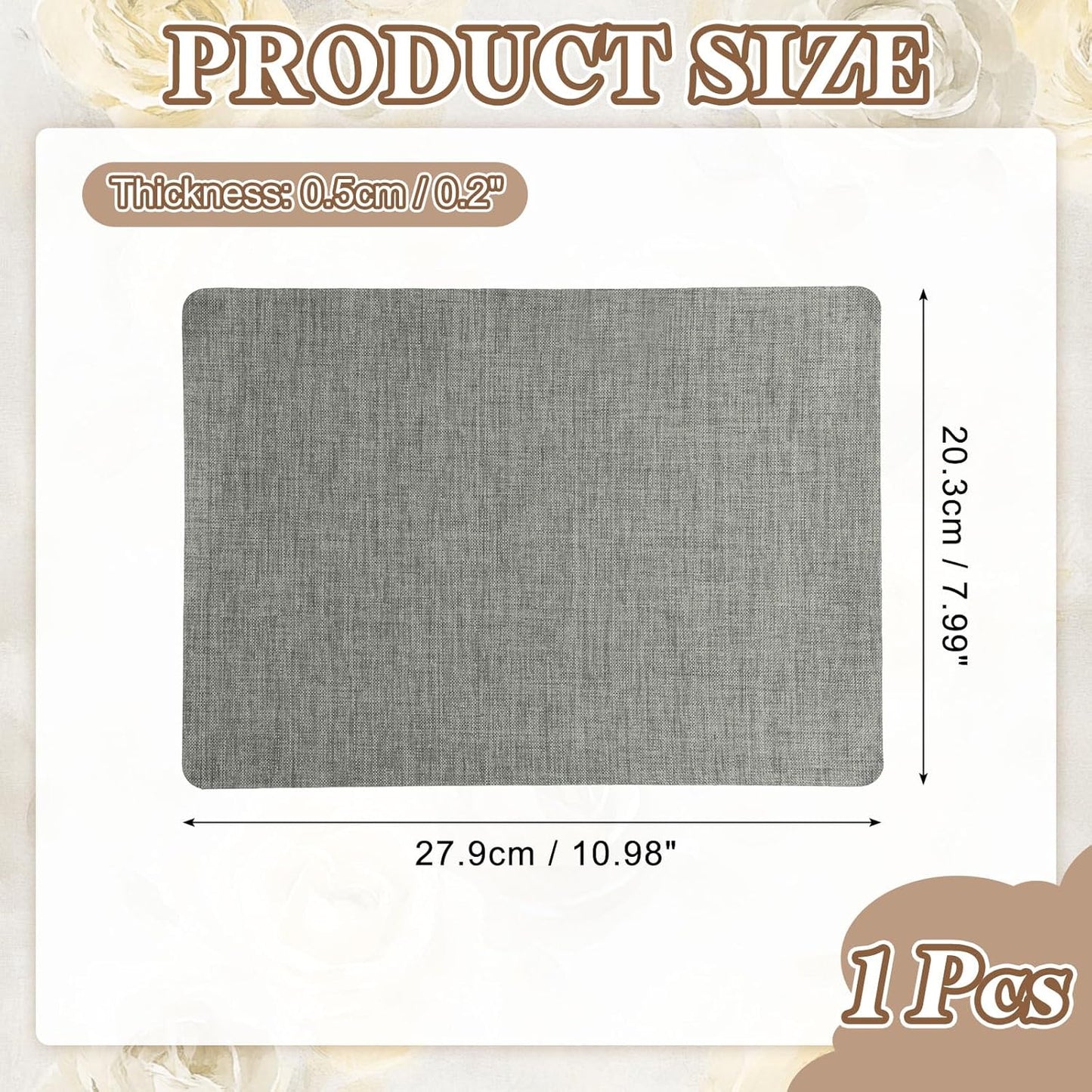 PATIKIL Linen Repair Patch, 8 x 11 Inch Self-Adhesive Linen Fabric Repair Patches for Sofa Couch Clothes Handbag Tents Car Seats Furniture, Medium Gray