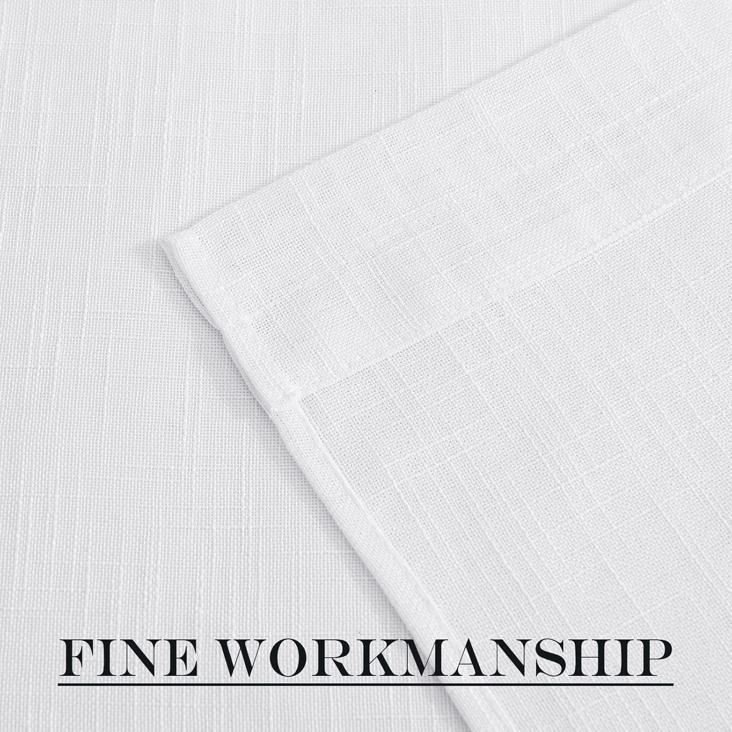 NICETOWN Front Sheer Door Sheer Curtain, Privacy Semitransparent Voile French Door Curtain with Top and Bottom Rod Pocket, Tieback Included, W52 inches x L40 inches, 1 Panel, White