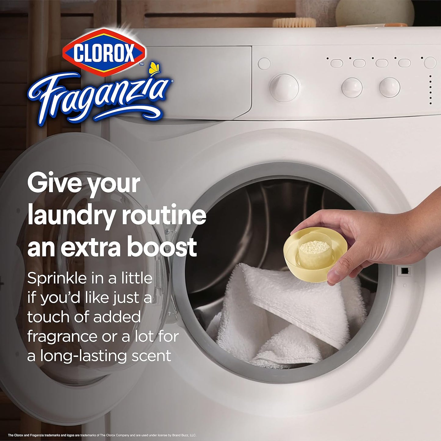 Clorox Fraganzia Laundry Scent Booster Crystals in Vanilla Scent - Scented In-Wash Freshener Beads for Fresh, Clean, Great Smelling Clothes and Linens, 70 Oz