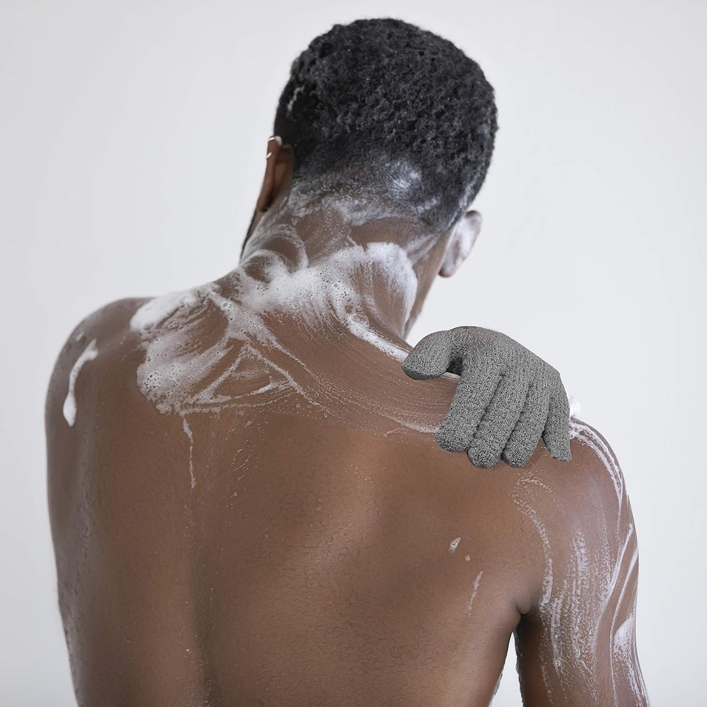 Bath Exfoliating Gloves - 2 Pairs of Lengthened and Large Scrubbing Gloves for Shower, Spa, and Massage - Perfect for Exfoliating Body, Face, Hands, and Feet(2 paris gary)