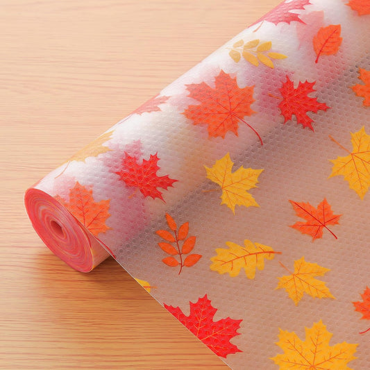 Cooyes Shelf Paper for Kitchen Cabinets Non Adhesive, Waterproof & Oil-Proof Kitchen Drawer Liner for Refrigerator Drawer Fridge Cupboard, (17.7 Inch W x 360 Inch L, Pumpkin Orange)