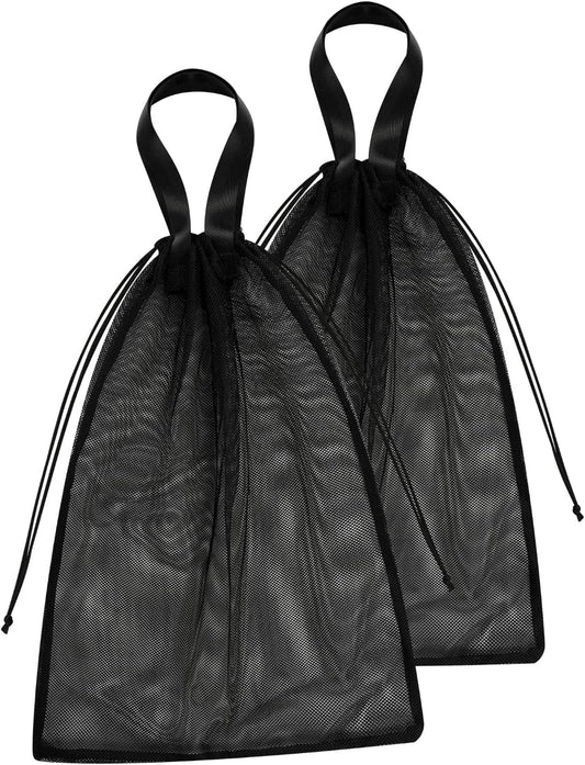 Mesh Laundry Bags with Handles & Double Drawstring Closure – Heavy Duty, Breathable 18 x 24 Inch Nylon for Dorm & Travel – Set of 2