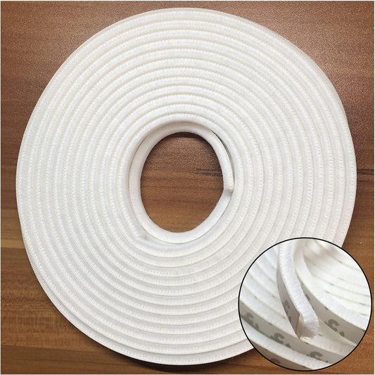 Weather Stripping Brush for Sliding Windows/Doors Frame Side,Pile Self Adhesive Weatherstrip Seal Strip Sealer Draft Stoppers (16.5ft x11/32 x 3/16 Brush inch, White)
