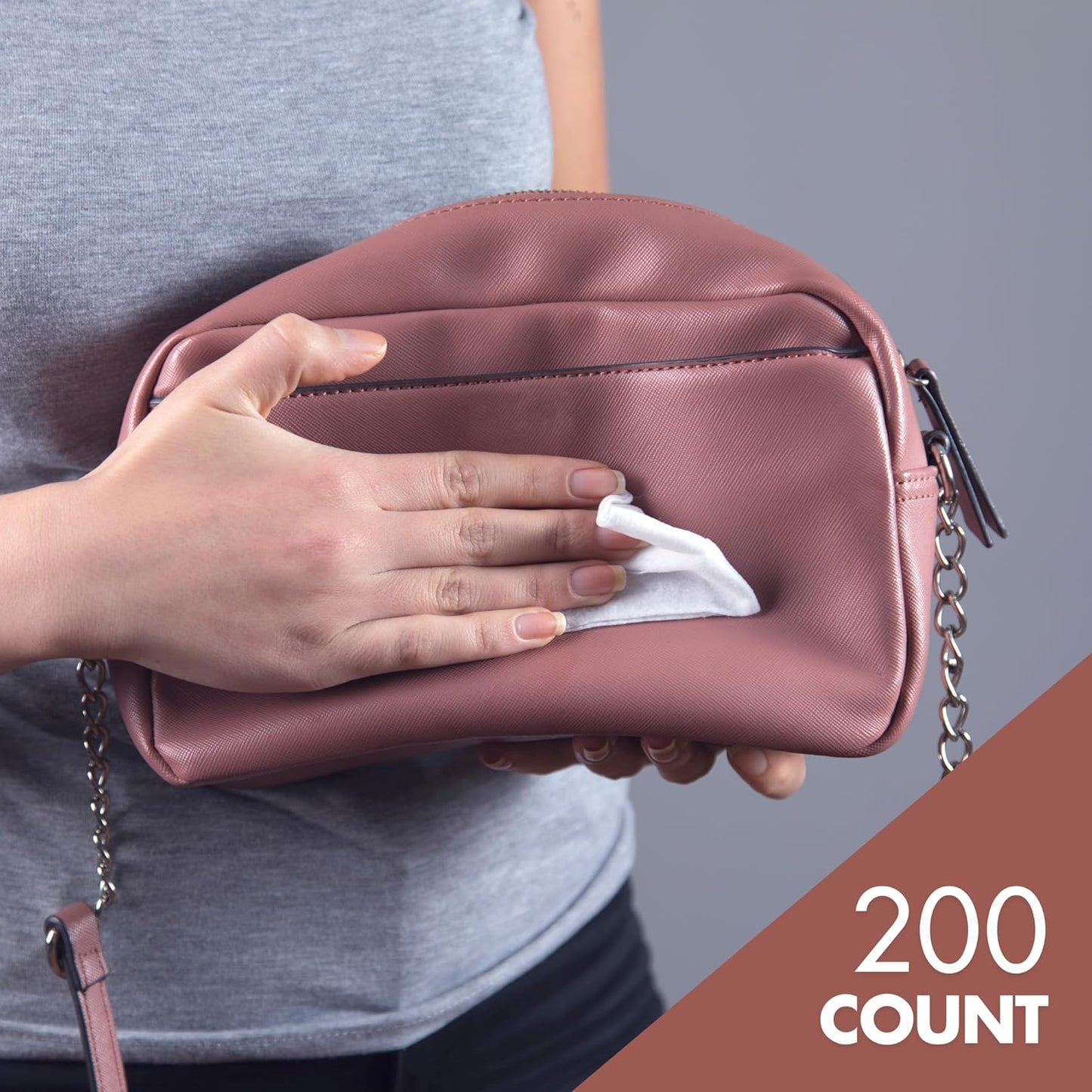 Swanky Leather Wipes - Leather Cleaner and Conditioner for Purses, Shoes, Furniture Polish & Car Seats, Prevents Fading & Cracking, Restores Softness & Shine - Canister, 200 Count