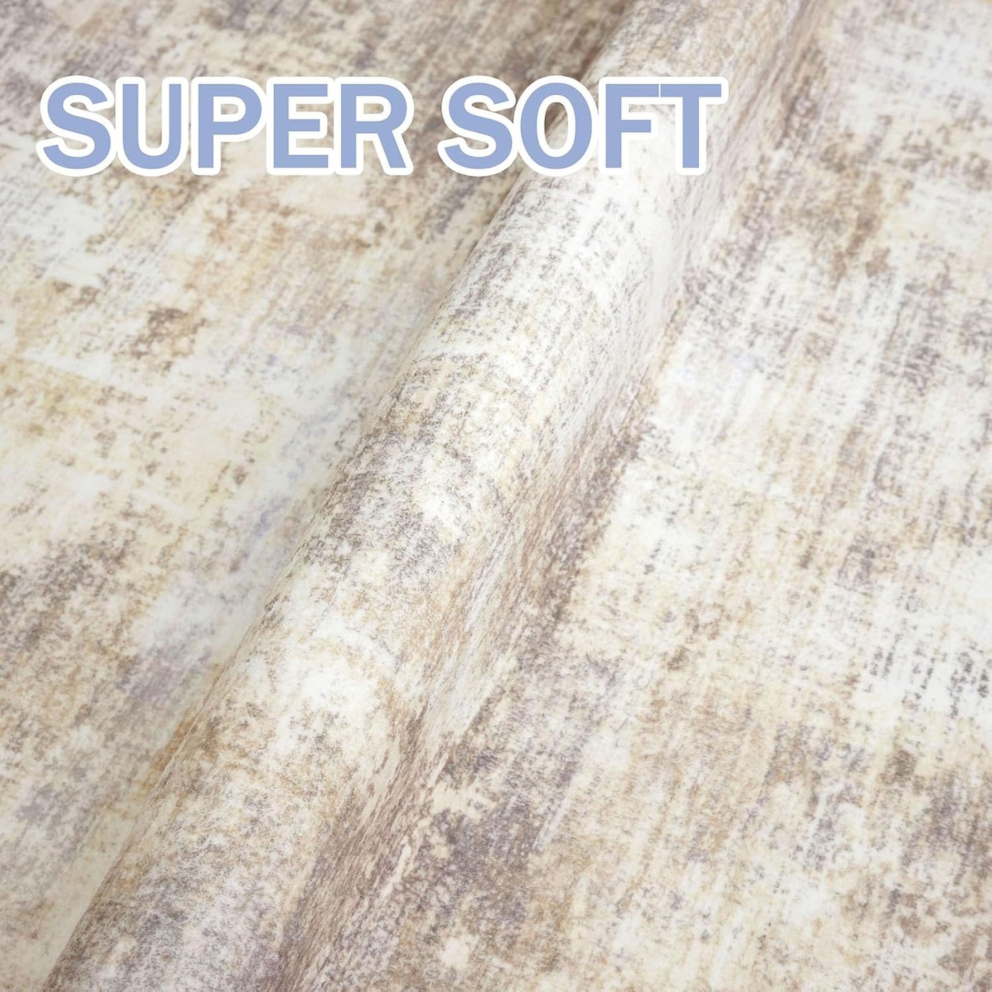 IOHOUZE Abstract Runner Rug 2x5 Ft Washable Runners for Hallways, Non Slip Kitchen Runner Printed Faux Wool Entryway Runner Indoor, Modern Abstract Floor Carpet for Hall Kitchen Bedroom, Beige Brown