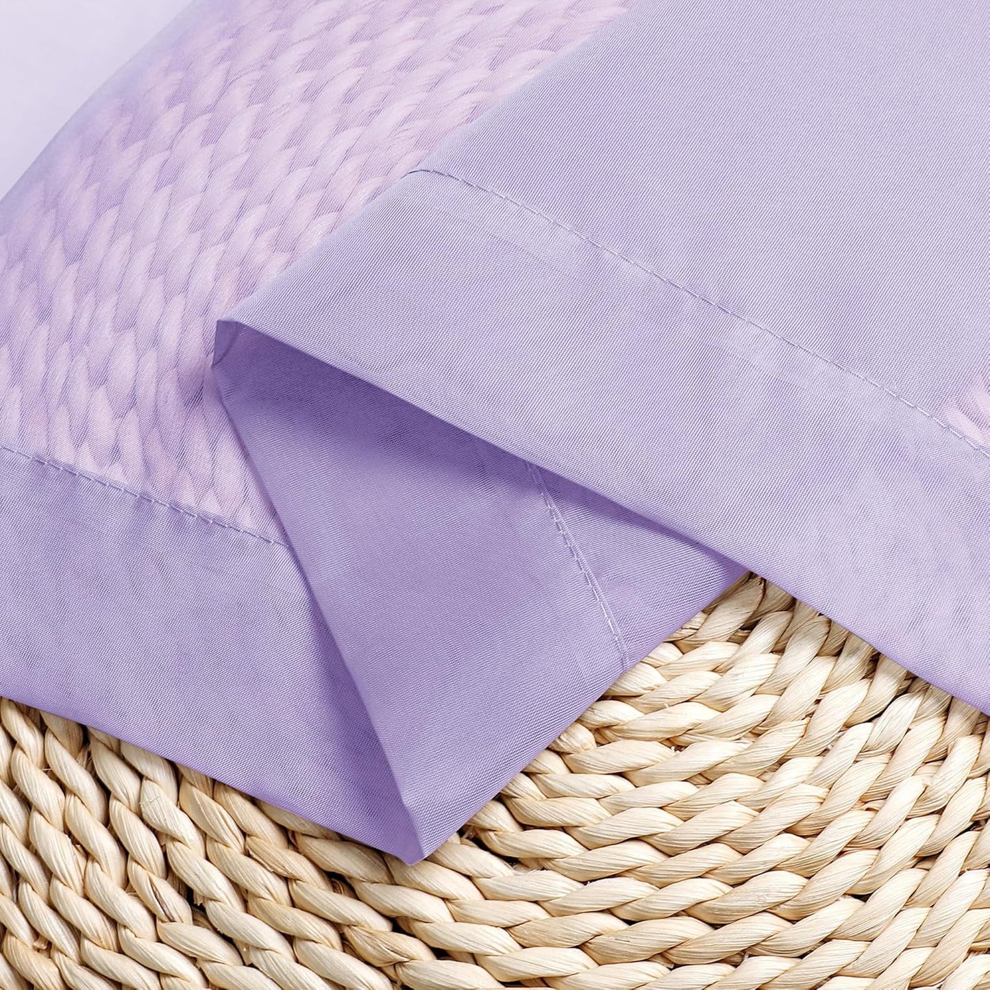 Chyhomenyc Lilac Sheer Curtains 63 Inch Length 2 Panels, Light Filtering Airy Rod Pocket Window Curtain Treatment Drapes for Bedroom Living, Each 42Wx63L Inches