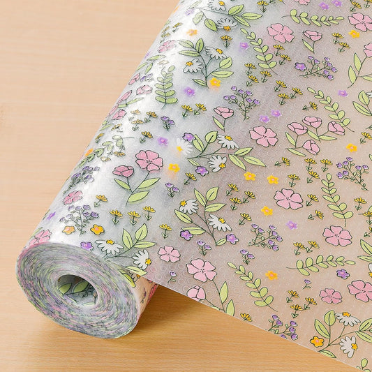 INNOLITES Non-Slip Shelf Liner – Cabinet & Drawer Liner Non-Adhesive – Waterproof Oil-Proof – Durable EVA with Floral for Kitchen Cabinets Refrigerator – BPA-Free, Easy to Cut 11.8" x 236"