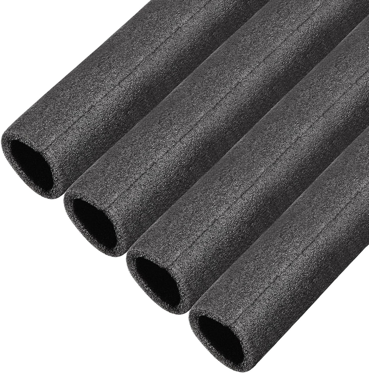 uxcell Foam Tube 1.64 Ft Length 1.17in ID 1.56in OD Hollow Pipe Cover for Protecting Pipes and Heat Preservation Black 4 Pack