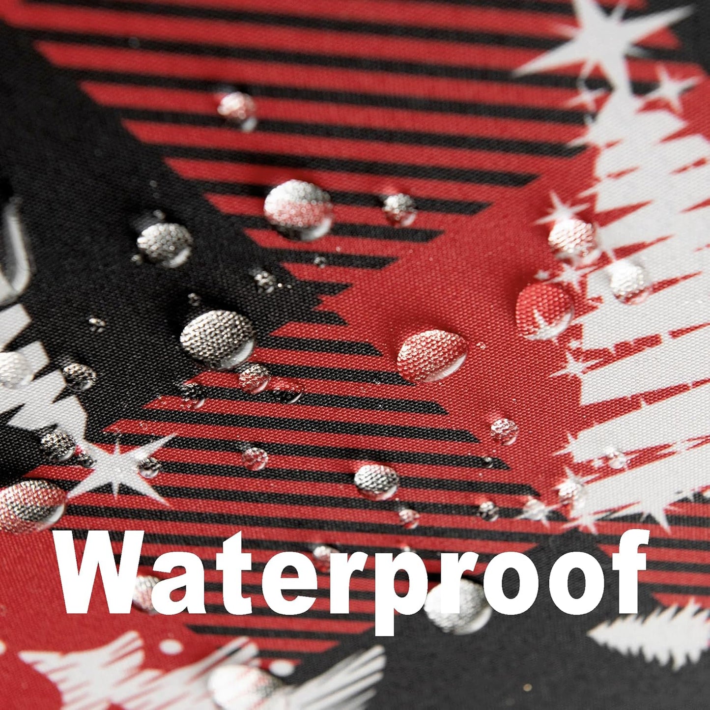 Red Waterproof Plaid Christmas Tree Tablecloth Fabric - Square 58x58 Inch Classic Gingham Checker Holiday Table Cloth for Indoor Use - Xmas Table Cover for Picnics, BBQs, and Parties