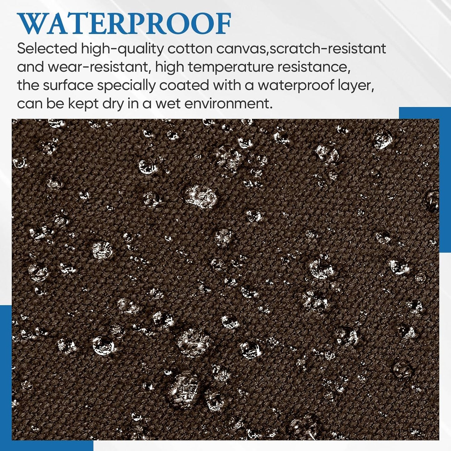 Canvas Patch 5.5 x 8 Inches 6Pcs Self-Adhesive Waterproof Canvas Patch Kit for Repairing Tents,Sofas,Boat Covers,Camping Chair,Awnings,Car Seats.(Dark Brown)