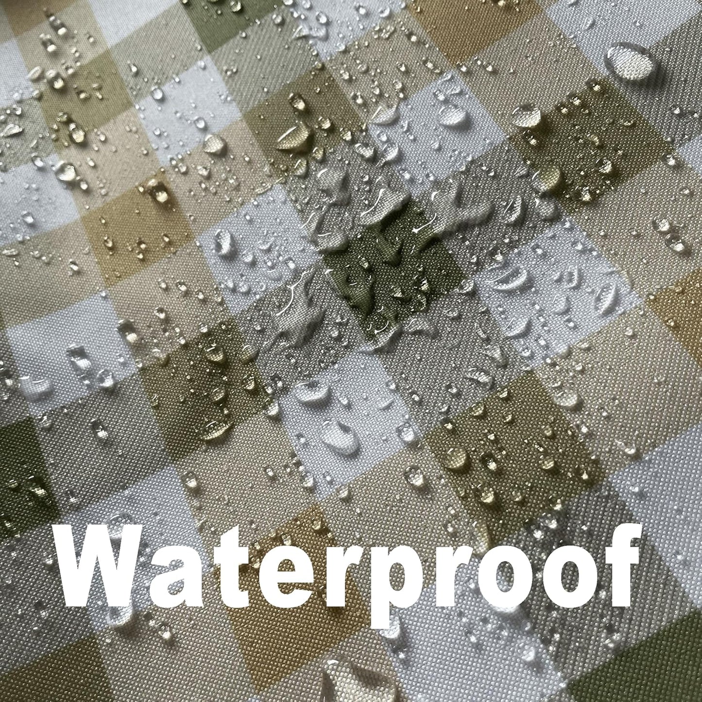 Classic Gingham Tablecloth Fabric - Oblong 58x120 Water Resistant Chequered Pattern Table Cloth for Indoor/Outdoor Use - Tabletop Cover for Birthday, Picnics, Gardens, and Parties