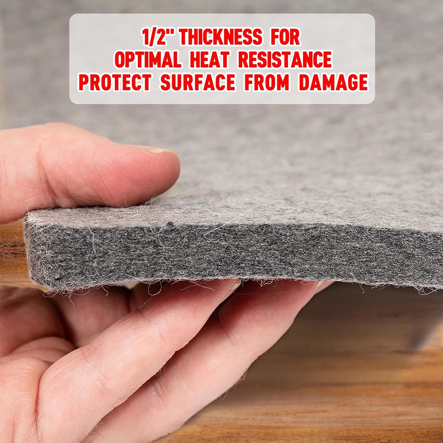 ZOMONETI 18" x 14" Wool Pressing Mat 100% New Zealand Felted Wool Ironing Mat Pad Blanket for Quilter, Sewing, Quilting Supplies and Notions