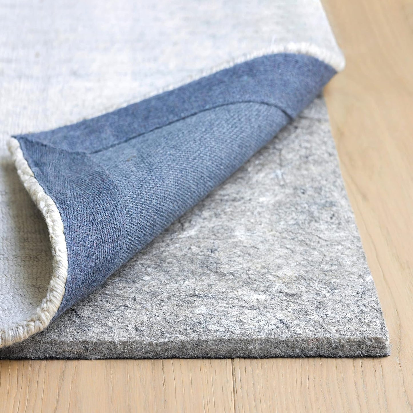 RUGPADUSA - Dual Surface - 6'x9' - 1/2" Thick - Felt + Rubber - Non-Slip Backing Rug Pad - Adds Comfort and Protection - for Hard Surface Floors