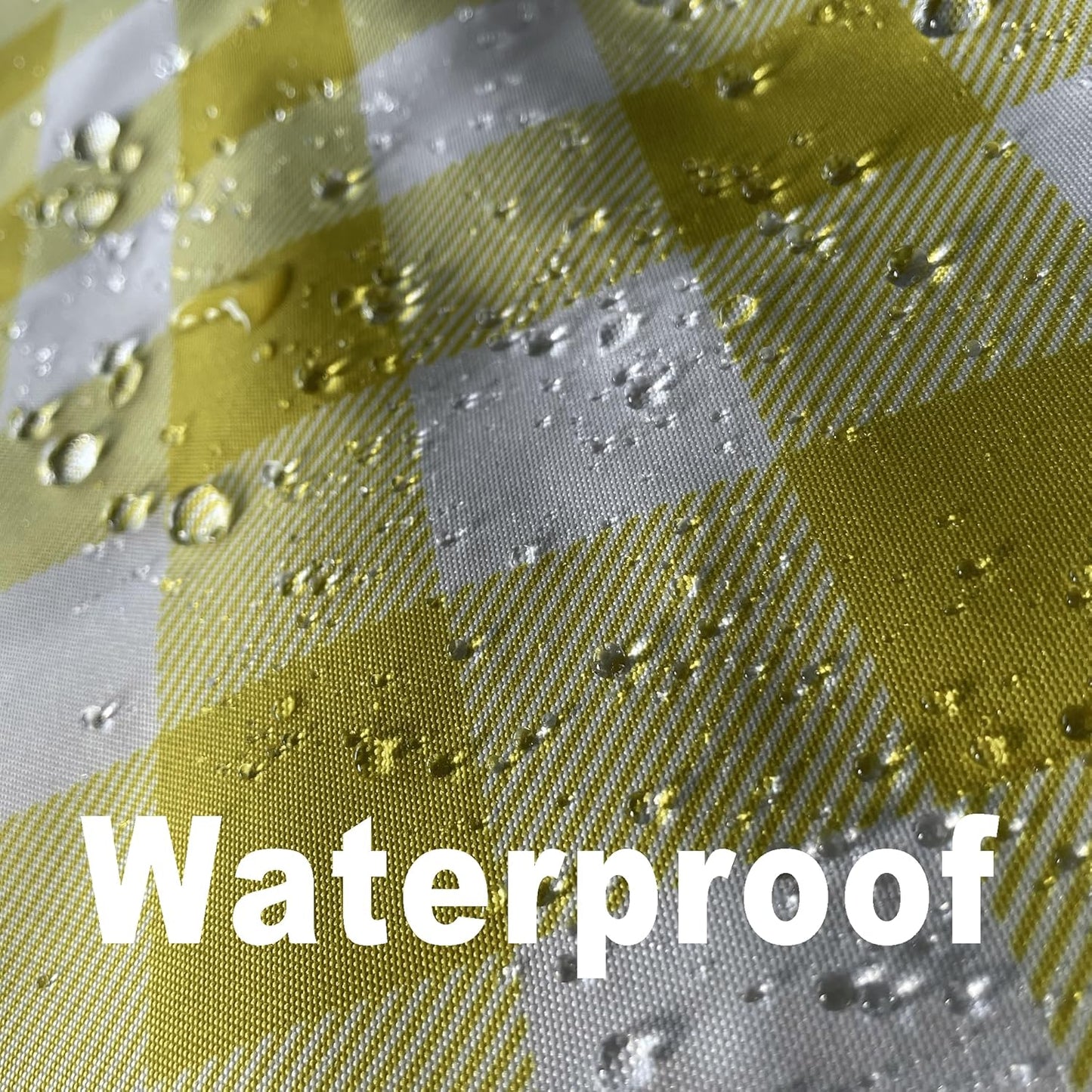 Waterproof Plaid Tablecloth Fabric - Square 58x58 Inch Classic Gingham Checker Table Cloth for Indoor/Outdoor Use - Buffalo Table Cover for Picnics, BBQs, and Parties