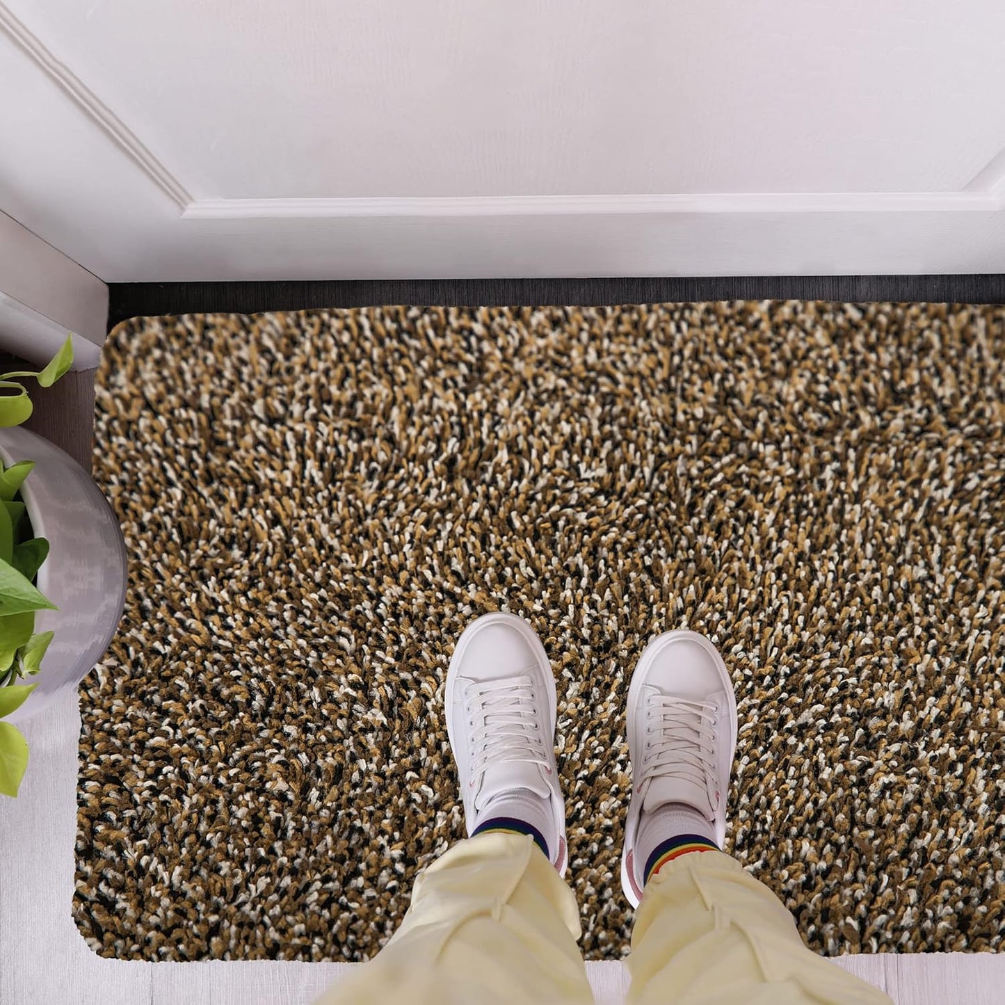 Premium Microfiber Indoor Door Mat – 32"x48" Washable Entry Mat, Non-Slip, Waterproof Backing, Super Absorbent, Low Profile Entryway Doormat for Indoor Entrance