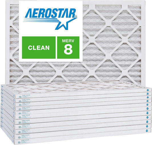 15x20x1 AC and Furnace Air Filter by Aerostar - MERV 8, Box of 12