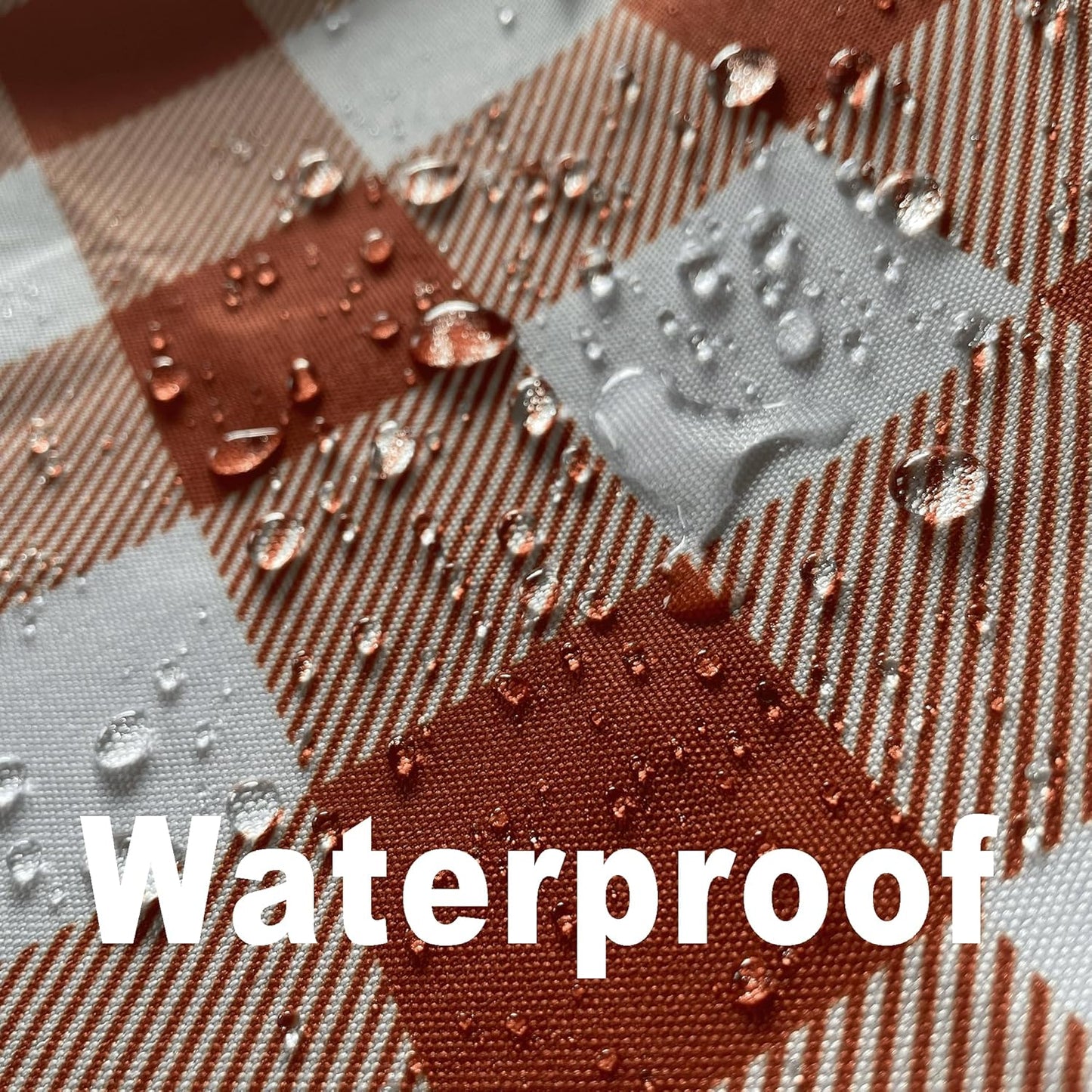 Classic Gingham Plaid Tablecloth Fabric - Rectangular 58x102 Inch Water Resistant Checked Table Cloth for Indoor/Outdoor Use - Table Cover for Kitchen, Picnics, Gardens, and Parties