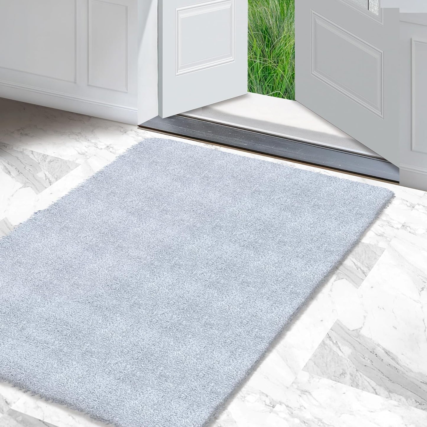 Premium Microfiber Indoor Door Mat – 36"x60" Washable Entry Mat, Non-Slip, Waterproof Backing, Super Absorbent, Low Profile Entryway Doormat for Indoor Entrance