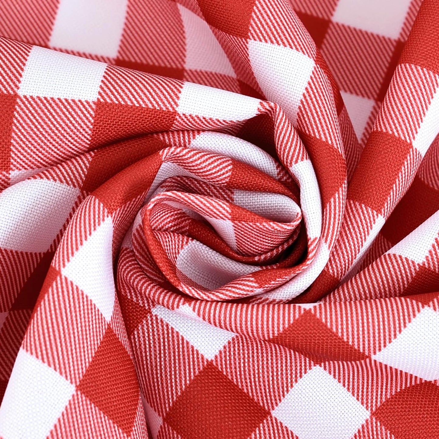 Classic Gingham Tablecloth Fabric - Oblong 58x120 Water Resistant Chequered Pattern Table Cloth for Indoor/Outdoor Use - Tabletop Cover for Birthday, Picnics, Gardens, and Parties