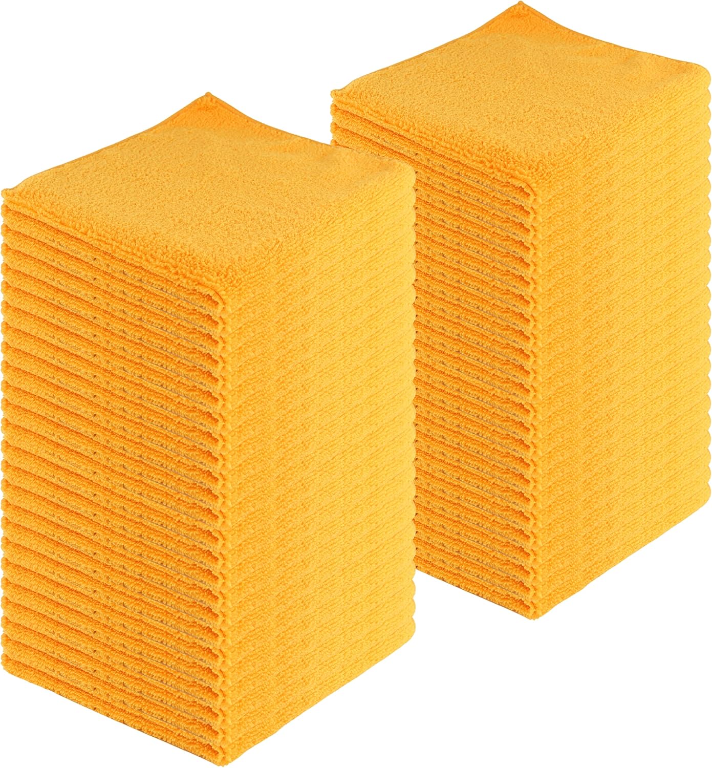 Microfiber Cleaning Cloths,120 Pack, 16"x16", All-Purpose, Softer, Highly Absorbent, Lint-Free, Reusable, Washable Pro Towels, Orange, for House, Kitchen, Bathroom, Car, Office