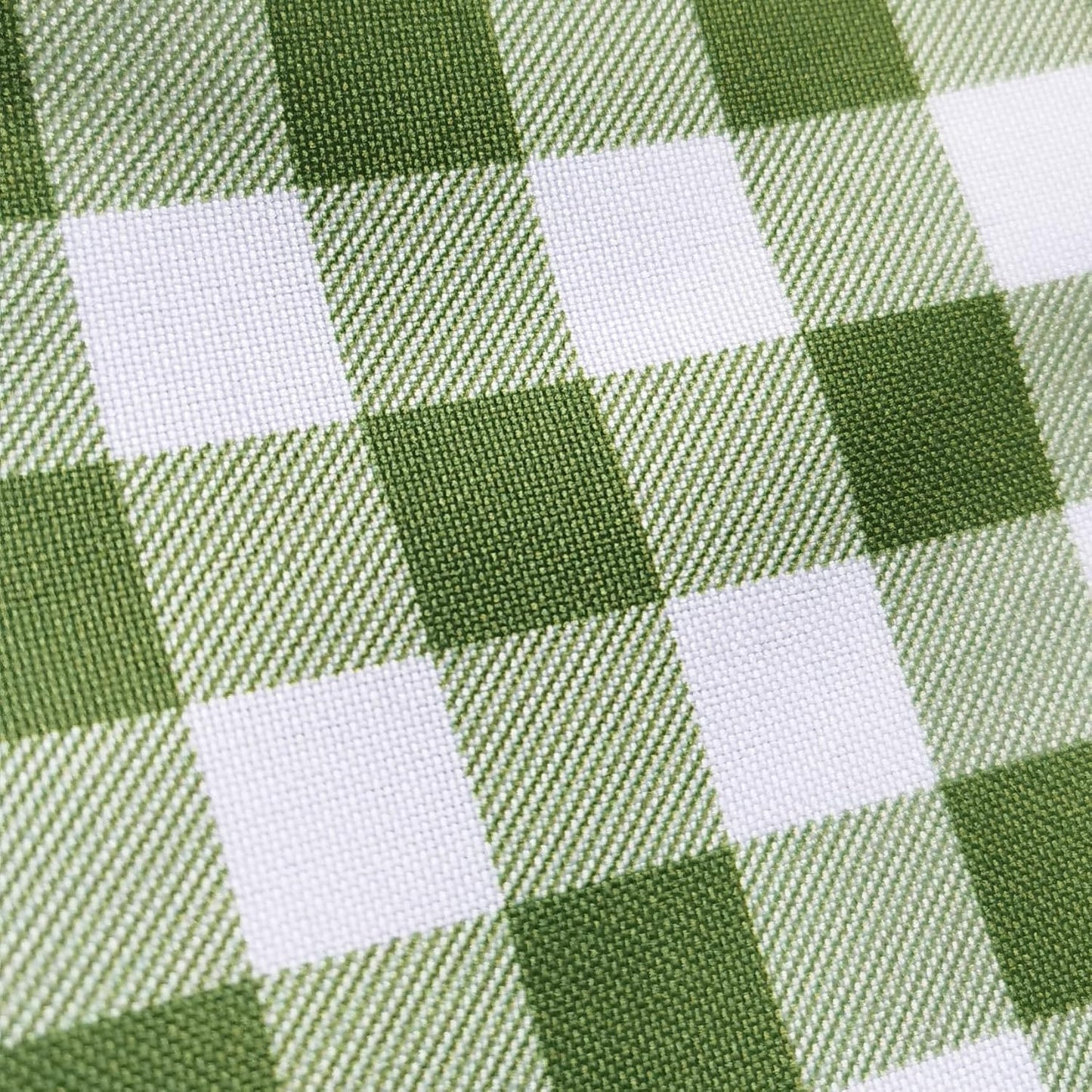 Classic Gingham Plaid Tablecloth Fabric - Rectangular 58x102 Inch Water Resistant Checked Table Cloth for Indoor/Outdoor Use - Table Cover for Kitchen, Picnics, Gardens, and Parties