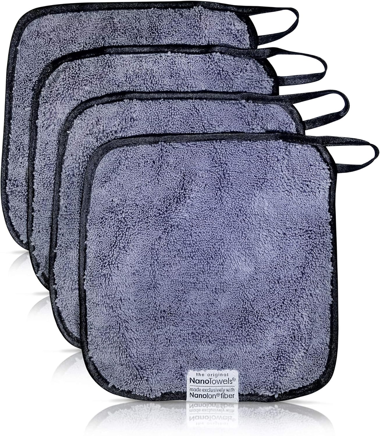 Life Miracle Nano Towels Minis - Amazing Eco Fabric That Cleans Virtually Any Surface with Only Water. Travel Size. No More Paper Towels Or Toxic Chemicals. 4-Pack (8x8, Grey)