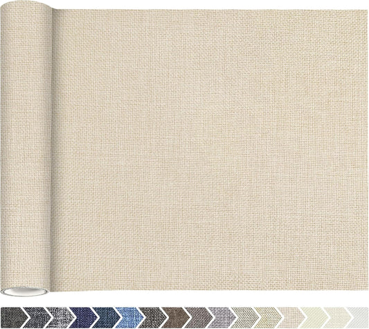 KING MOUNTAIN Coarse Linen Fabric Patches, Self-Adhesive, 12x40 Inch, Multi Color, For Sofa & Clothes Repair