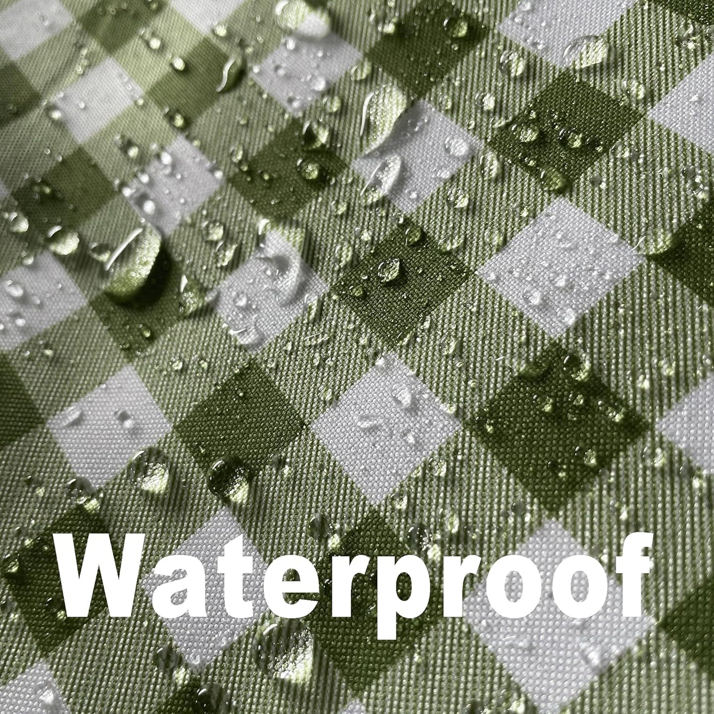 Waterproof Checkered Tablecloth Fabric - Rectangle 58x84 Inch Classic Gingham Buffalo Plaid Table Cloth for Indoor/Outdoor Use - Washable Table Cover for Kitchen, BBQs, and Parties