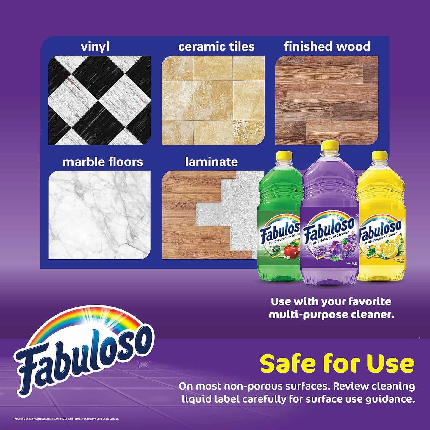 Fabuloso Microfiber Cleaning Cloths, 8 ct, Rainbow Colors | Lint-Free, Scratch-Free Cleaning Cloths for Surfaces and Wood Furniture | Microfiber Dustless Cloth for Bold and Bright Cleaning Experience