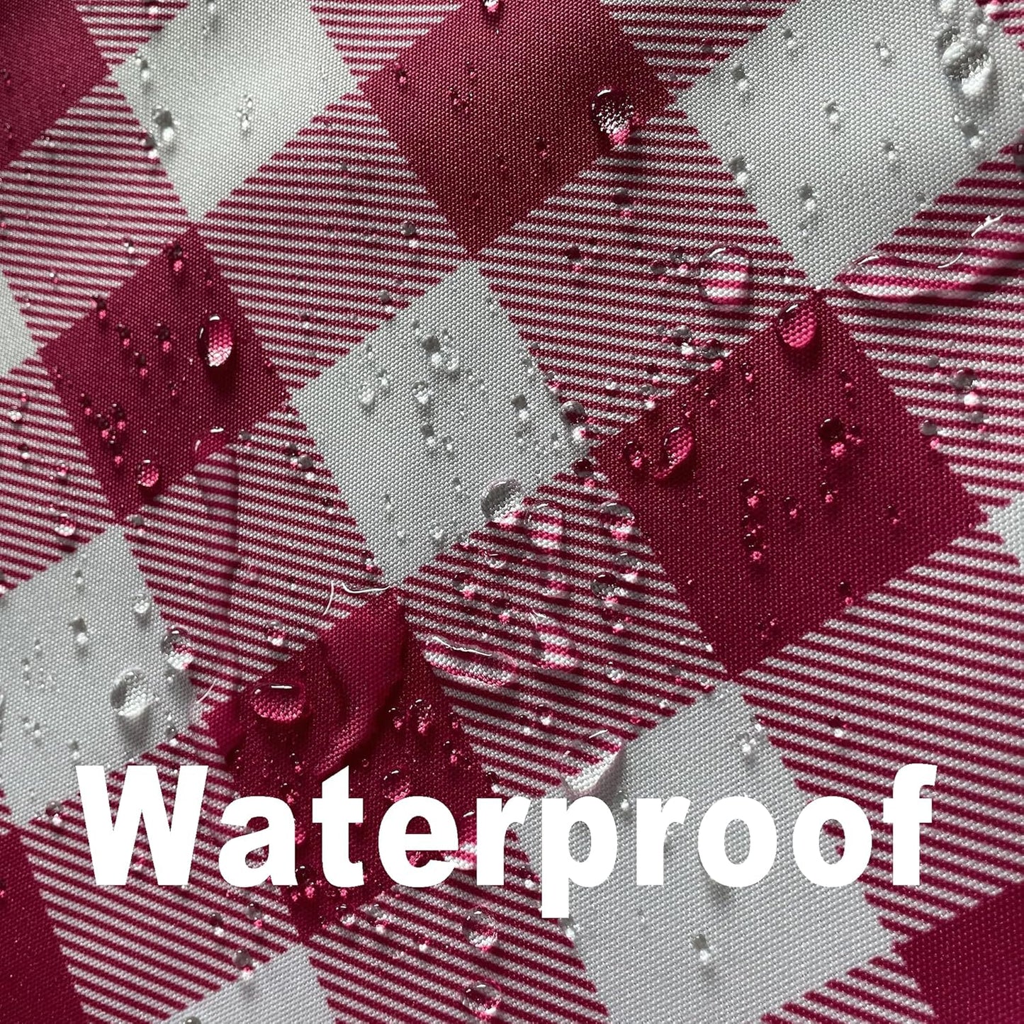 Waterproof Gingham Tablecloth Fabric - Oblong 52x70 Inch Classic Buffalo Tartan Valentines Table Cloth for Outdoor Use - Valentine's Tabletop Cover Perfect for Dinner, BBQs, and Parties