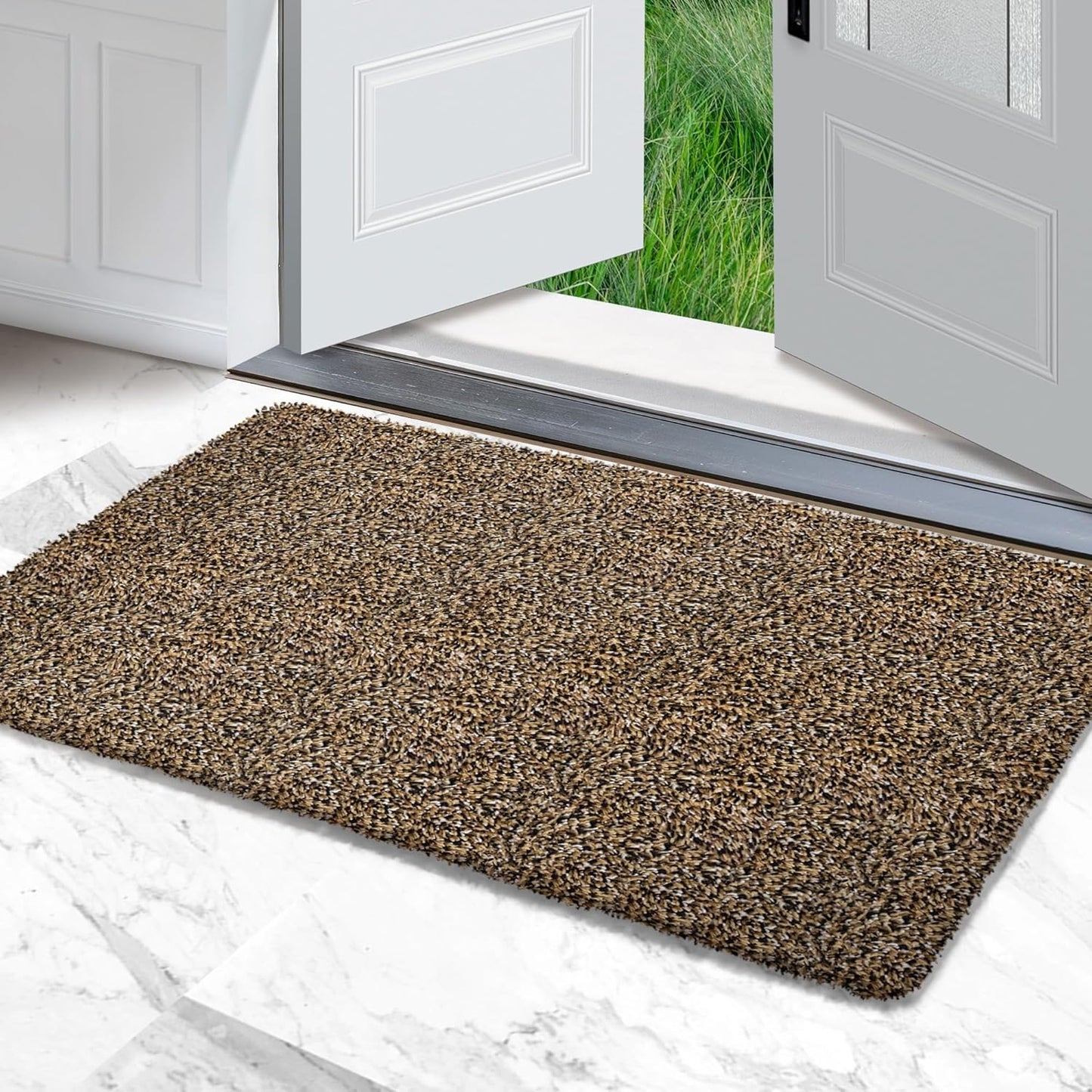 Premium Microfiber Indoor Door Mat – 32"x48" Washable Entry Mat, Non-Slip, Waterproof Backing, Super Absorbent, Low Profile Entryway Doormat for Indoor Entrance