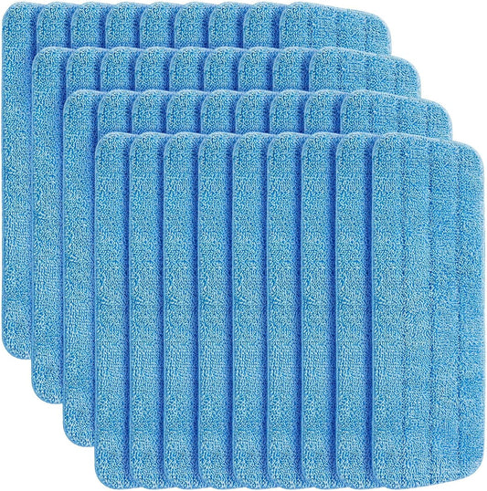 48 Pcs Microfiber Mop Pads Machine Washable Cleaning Flat Mop Head Replacement Reusable Household Pads for Hardwood and Hard Surface Floor Cleaning and Scrubbing
