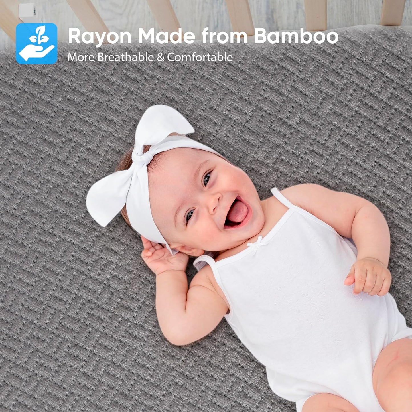 Hanherry 100% Waterproof Mattress Protector Twin Size - Grey, Mattress Cover 3D Air Fabric Cooling Mattress Pad Cover Smooth Soft Breathable Noiseless, 8''-21'' Deep Pocket