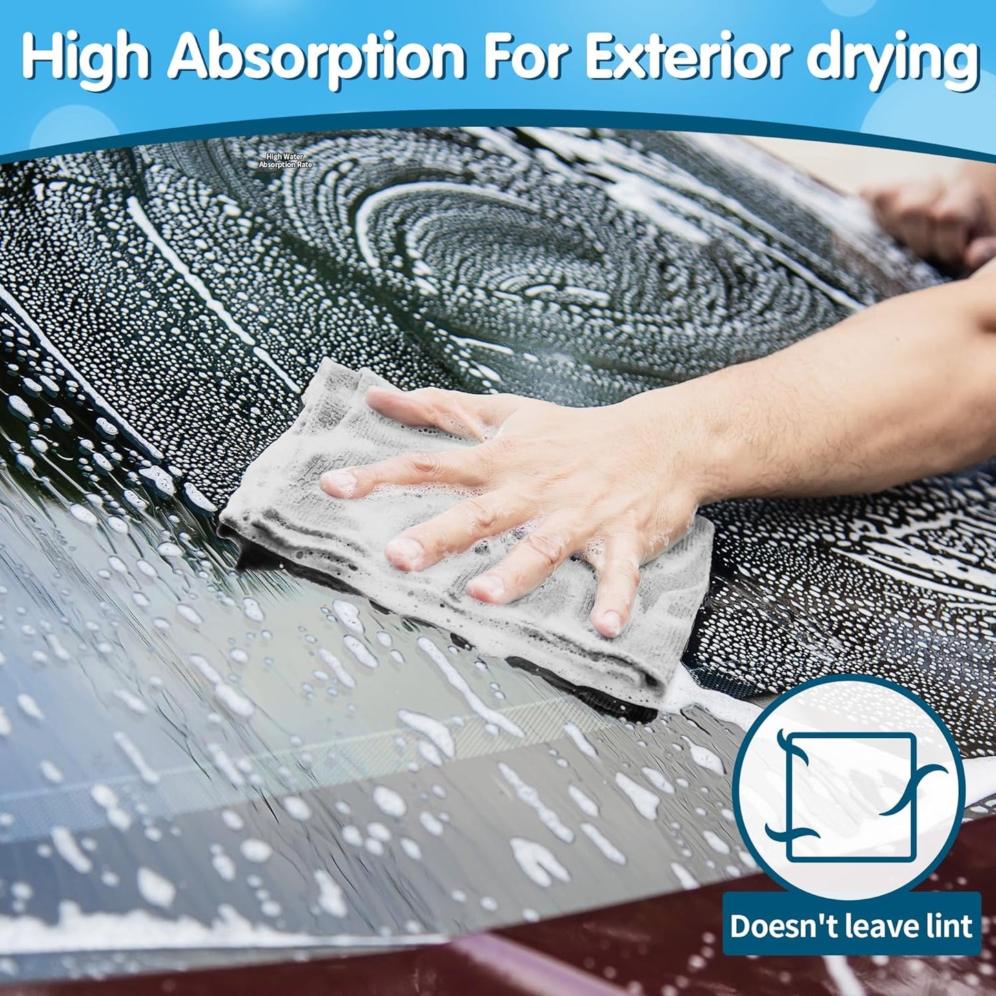 FIXSMITH Shop Towels, Pack of 100, Grey Microfiber Cleaning Cloth Bulk, Microfiber Towels for Cars, All-Purpose Absorbent Cleaning Rags, Dust Cloth for Automotive, Mechanic, Garage, 11.5 x 11.5 inch