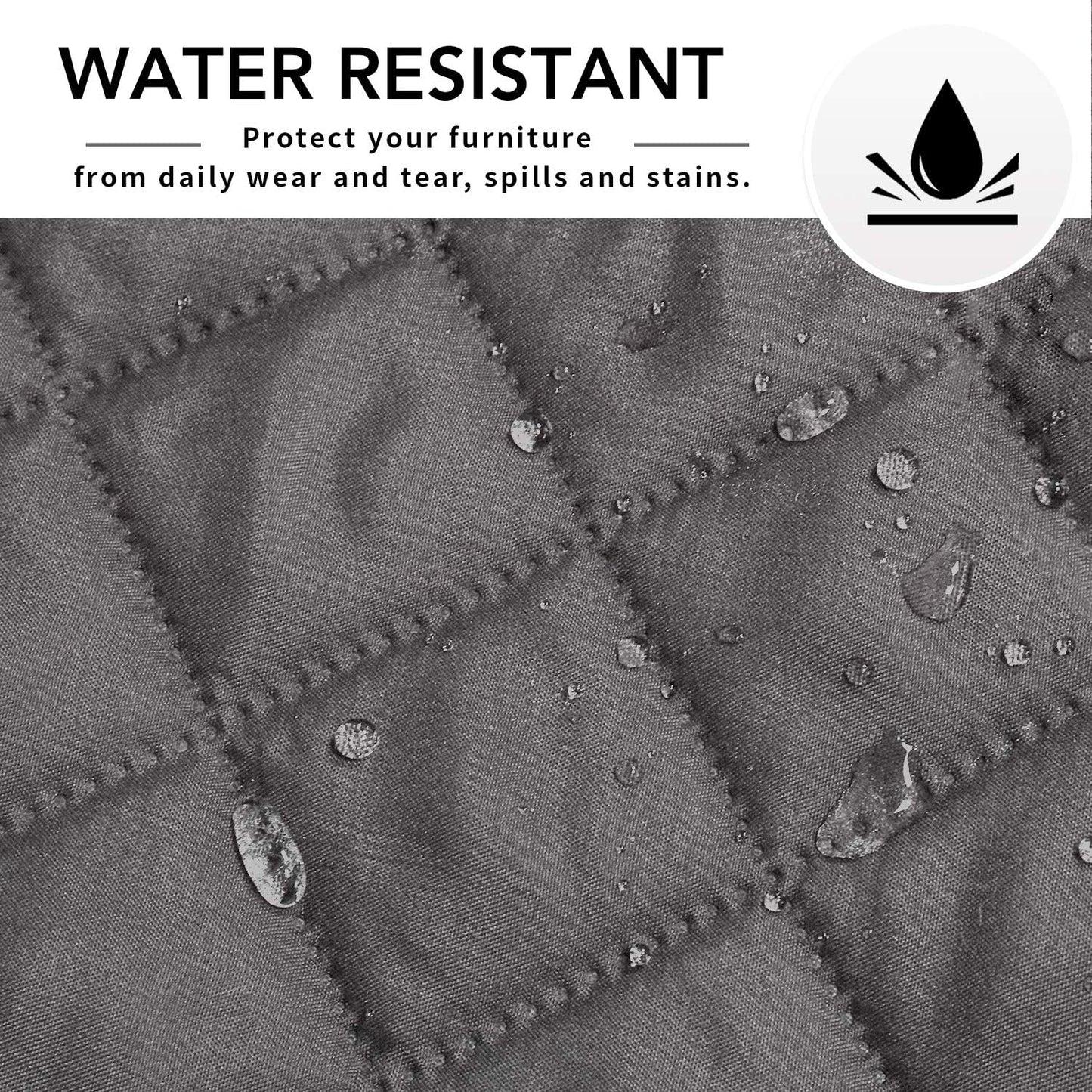 Easy-Going Sectional Couch Covers for Dogs L Shape Sofa Cover Reversible Sofa Slipcover Chaise Lounge Cover Furniture Protector Cover for Pets Dog Cat (42 x 52 inches, Gray/Gray)