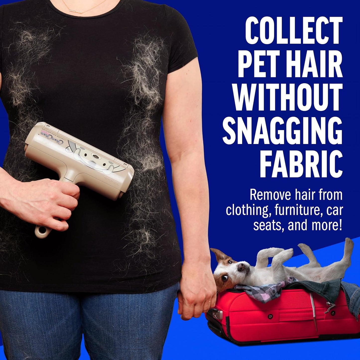 ChomChom Roller Pet Hair Remover - Reusable Dog and Cat Lint Rollers for Furniture, Couch, Car, and Clothes - Limited Dog Edition﻿