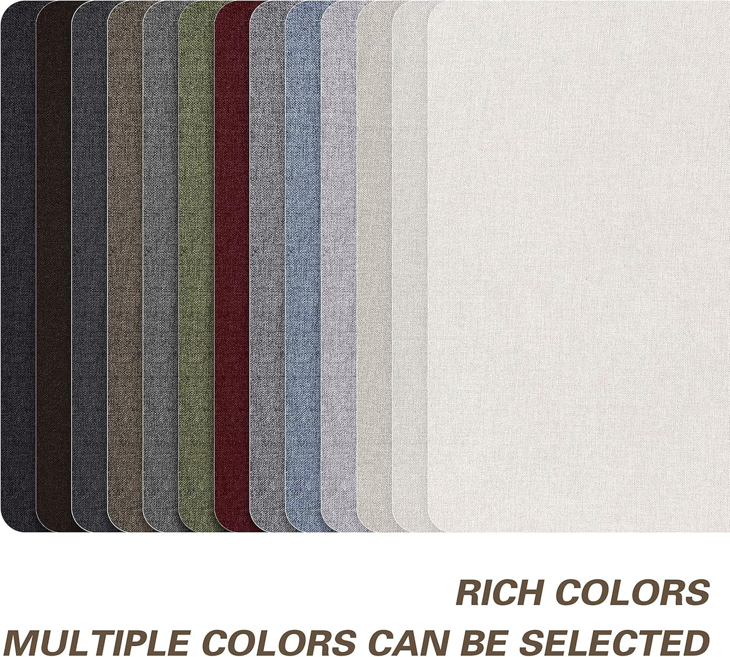 KING MOUNTAIN Coarse Linen Repair Patches, Self-Adhesive Linen Fabric Patches, 8X11 inch 2 PCS, Multi Color, Can be Used for Linen Sofa Repair and Linen Clothes Repair(8" x 11"-2PCS,Chocolate Brown)