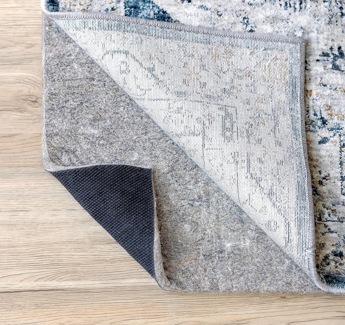 RUGPADUSA - Dual Surface - 11' Square - 3/8" Thick - Felt + Rubber - Enhanced Non-Slip Rug Pad - Adds Comfort and Protection - for Hard Surface Floors